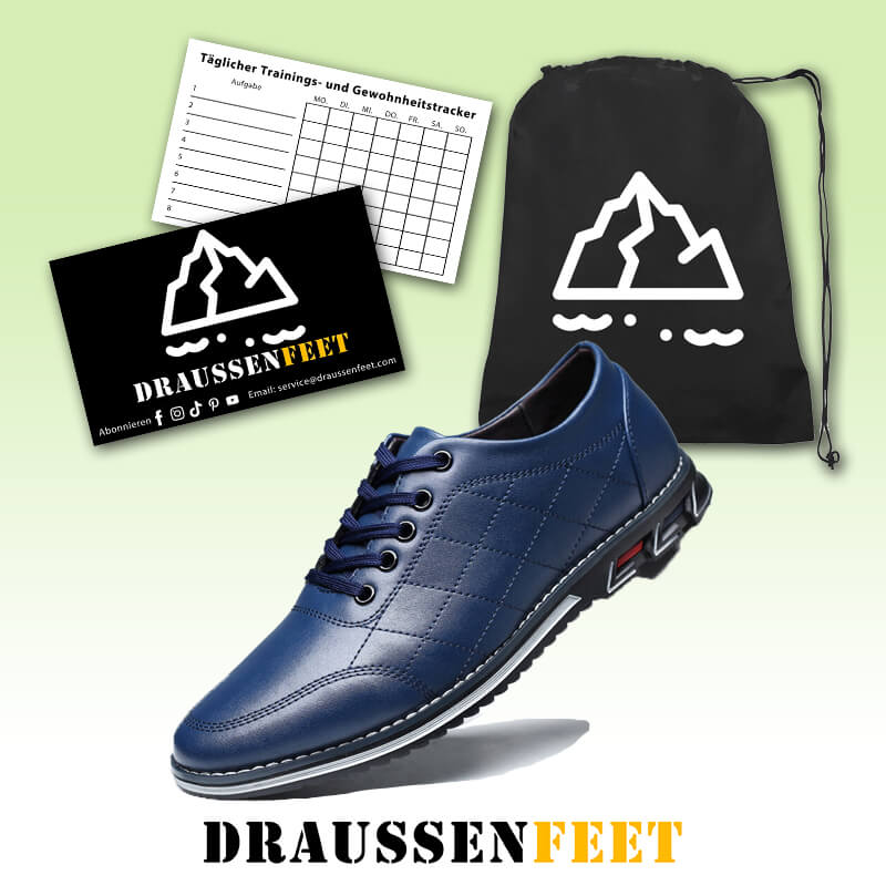 Herren Karierte Leder Schnürschuhe Business Casual