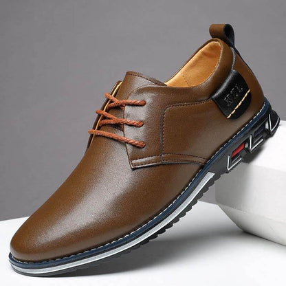 Herren Reine Farbe Mikrofaser Leder Rutschfeste Freizeit Fahrschuhe