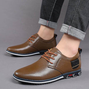 Herren Reine Farbe Mikrofaser Leder Rutschfeste Freizeit Fahrschuhe