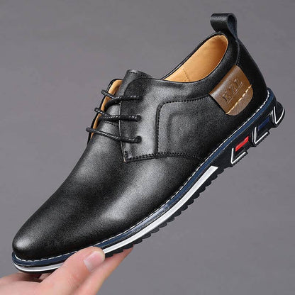 Herren Reine Farbe Mikrofaser Leder Rutschfeste Freizeit Fahrschuhe