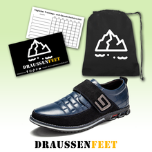 Lade das Bild in den Galerie-Viewer, draussenfeet business lederschuhe 31380 blau
