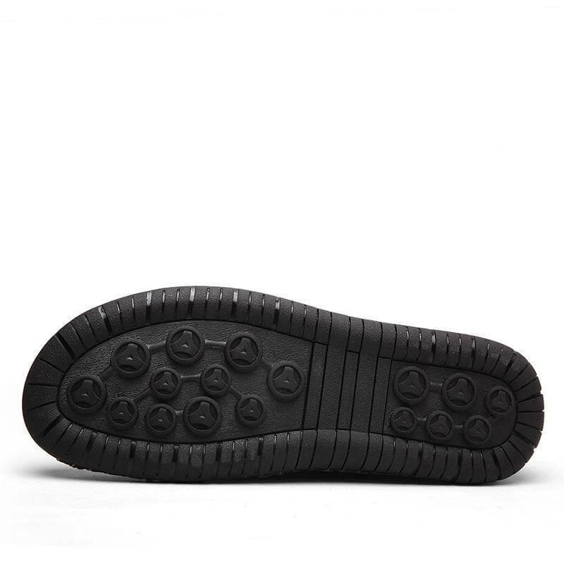 Herren Hand Nähen Reißverschluss Slip-Ons Lederschuhe