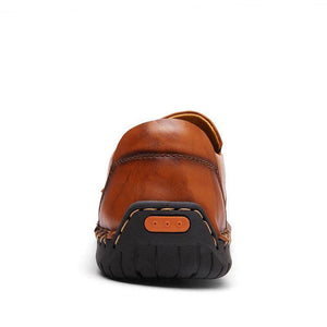 Herren Hand Nähen Reißverschluss Slip-Ons Lederschuhe