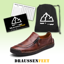 Lade das Bild in den Galerie-Viewer, draussenfeet handgefertigte lederschuhe 113983 dunkelbraun
