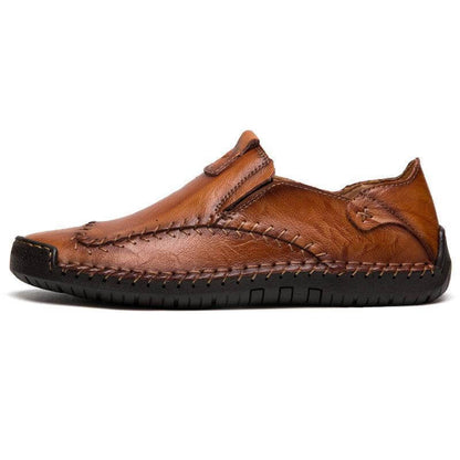 Herren Handnähte, rutschfest, große, weiche Sohle, Freizeitschuhe aus Leder