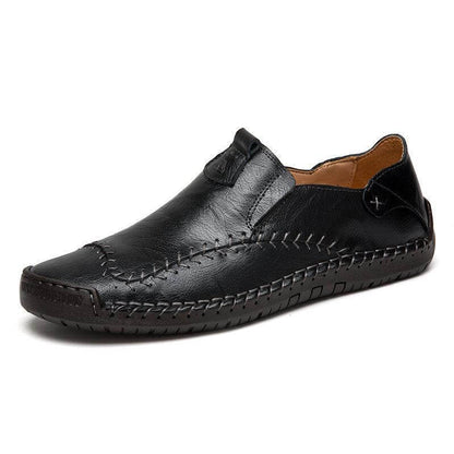 Herren Handnähte, rutschfest, große, weiche Sohle, Freizeitschuhe aus Leder