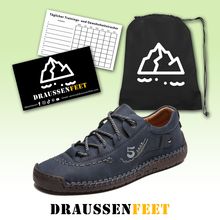 Lade das Bild in den Galerie-Viewer, draussenfeet handgefertigte lederschuhe 140953 blau
