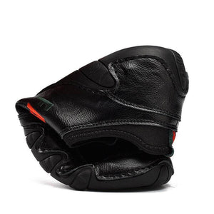 Men's leather splicids non -slip elastic pointed soft sole casual driving shoes