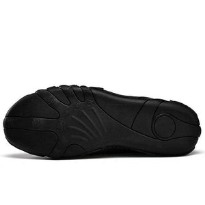 Men's leather splicids non -slip elastic pointed soft sole casual driving shoes