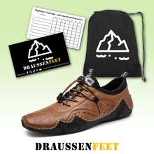 Lade das Bild in den Galerie-Viewer, draussenfeet handgefertigte lederschuhe 31223 braun
