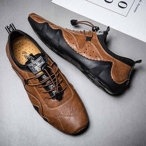 Männer Hand nähen Mikroraser Leder atmungsaktive rutschfeste weiche lässige handgefertigte Fahrschuhe