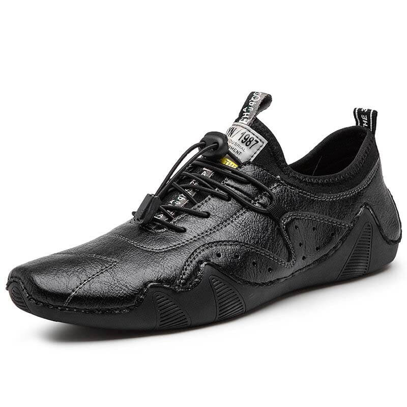 Men hand sew microras leather breathable slipproof soft, casual handmade handle
