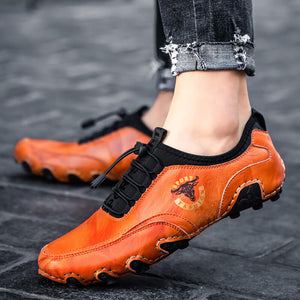 Men's Casual Fashion Comfortable High quality handmade leather driving shoes flat