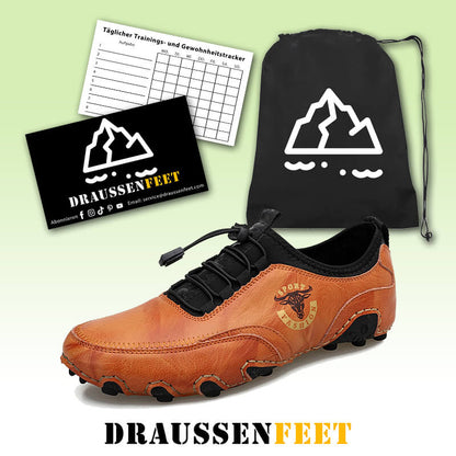 Herren Casual Fashion Bequeme hochwertige handgefertigte Leder-Fahrschuhe flach