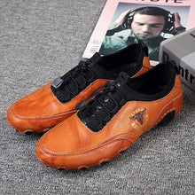 Load image into Gallery viewer, Men&#39;s Casual Fashion Comfortable High quality handmade leather driving shoes flat
