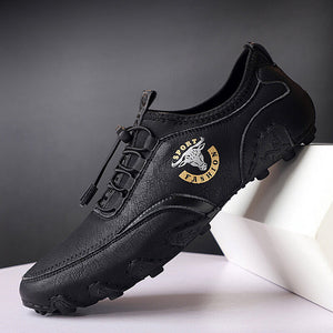 Men's Casual Fashion Comfortable High quality handmade leather driving shoes flat