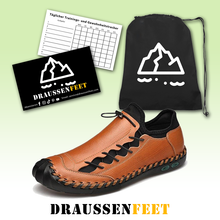 Lade das Bild in den Galerie-Viewer, draussenfeet handgefertigte lederschuhe 31257 braun
