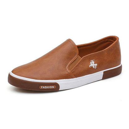 Freizeitschuhe Herren Bequeme PU-Leder Herren Slipper Handmade Design Flats Sneakers Herren Slip on Lazy Herrenschuhe