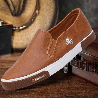 Freizeitschuhe Herren Bequeme PU-Leder Herren Slipper Handmade Design Flats Sneakers Herren Slip on Lazy Herrenschuhe