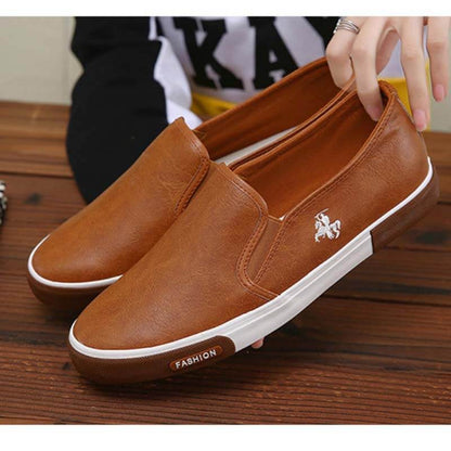 Freizeitschuhe Herren Bequeme PU-Leder Herren Slipper Handmade Design Flats Sneakers Herren Slip on Lazy Herrenschuhe