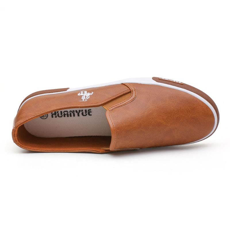 Freizeitschuhe Herren Bequeme PU-Leder Herren Slipper Handmade Design Flats Sneakers Herren Slip on Lazy Herrenschuhe