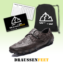 Lade das Bild in den Galerie-Viewer, draussenfeet handgefertigte lederschuhe 31283 braun
