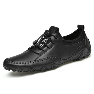 Men's handmade leather inheritance shoes casual driving shoes with soft soles