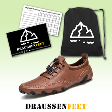 Lade das Bild in den Galerie-Viewer, draussenfeet handgefertigte lederschuhe 31297 braun
