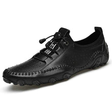 Lade das Bild in den Galerie-Viewer, Herren handgefertigte Leder atmungsaktive lässige Soft-Soled Fahrschuhe Sneaker
