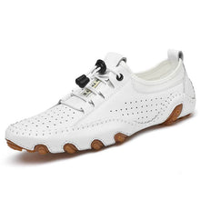 Lade das Bild in den Galerie-Viewer, Herren handgefertigte Leder atmungsaktive lässige Soft-Soled Fahrschuhe Sneaker
