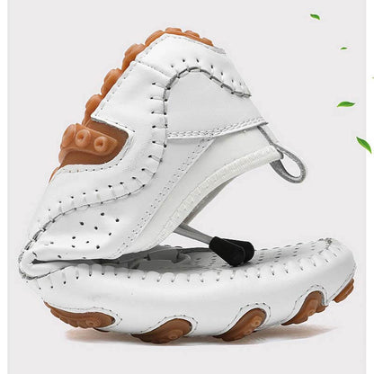 Herren handgefertigte Leder atmungsaktive lässige Soft-Soled Fahrschuhe Sneaker