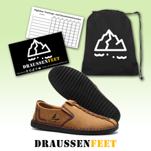 Lade das Bild in den Galerie-Viewer, draussenfeet handgefertigte lederschuhe 31320 gelb
