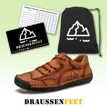 Lade das Bild in den Galerie-Viewer, draussenfeet handgefertigte lederschuhe 31323 rotbraun
