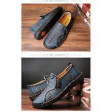 Lade das Bild in den Galerie-Viewer, draussenfeet handgefertigte lederschuhe 31338 blau
