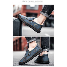 Lade das Bild in den Galerie-Viewer, draussenfeet handgefertigte lederschuhe 31338 blau
