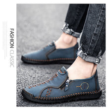 Lade das Bild in den Galerie-Viewer, draussenfeet handgefertigte lederschuhe 31338 blau
