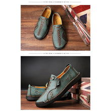 Lade das Bild in den Galerie-Viewer, draussenfeet handgefertigte lederschuhe 31338 grun
