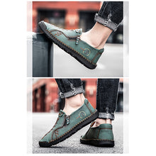 Lade das Bild in den Galerie-Viewer, draussenfeet handgefertigte lederschuhe 31338 grun
