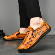 Load image into Gallery viewer, Men Side Zipper Comfy Hand Stitching Microfiber Leather leisure shoes

