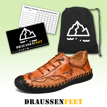 Lade das Bild in den Galerie-Viewer, draussenfeet handgefertigte lederschuhe 31346 rotbraun
