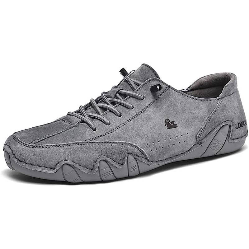 Handgefertigte aus Wildleder mit Klettverschluss, Beck-Schuhe für Herren, wasserdichte Leder-Freizeit-Sneaker, rutschfest, atmungsaktiv