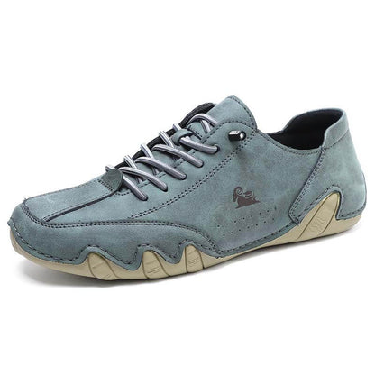 Handgefertigte aus Wildleder mit Klettverschluss, Beck-Schuhe für Herren, wasserdichte Leder-Freizeit-Sneaker, rutschfest, atmungsaktiv