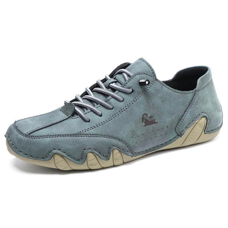 Damen Handgefertigte aus Wildleder mit Klettverschluss, Beck-Schuhe, wasserdichte Leder-Freizeit-Sneaker, rutschfest, atmungsaktiv