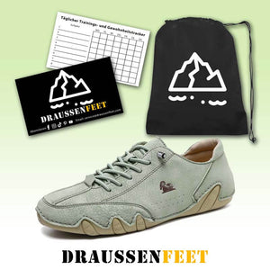 Damen Handgefertigte aus Wildleder mit Klettverschluss, Beck-Schuhe, wasserdichte Leder-Freizeit-Sneaker, rutschfest, atmungsaktiv