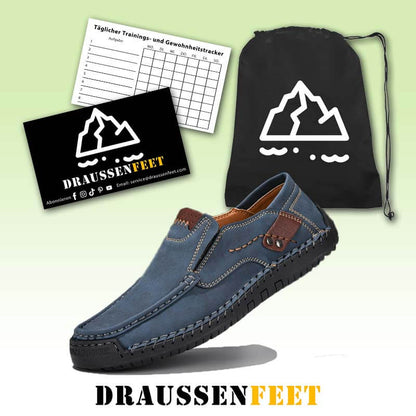 Frühling Herren Casual Outdoor Echtleder Handgefertigte Loafer Schuhe