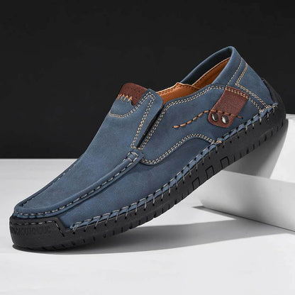 Frühling Herren Casual Outdoor Echtleder Handgefertigte Loafer Schuhe