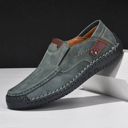 Frühling Herren Casual Outdoor Echtleder Handgefertigte Loafer Schuhe