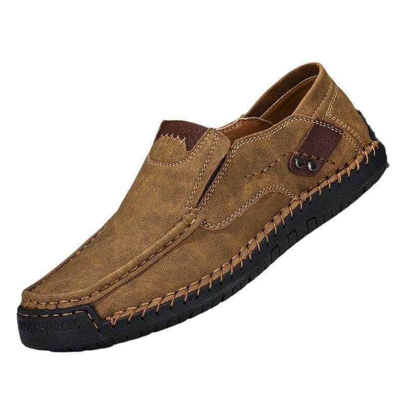 Frühling Herren Casual Outdoor Echtleder Handgefertigte Loafer Schuhe