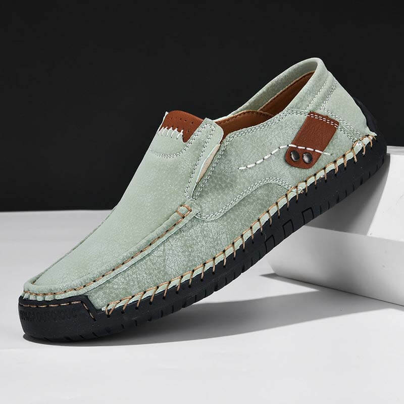 Frühling Herren Casual Outdoor Echtleder Handgefertigte Loafer Schuhe