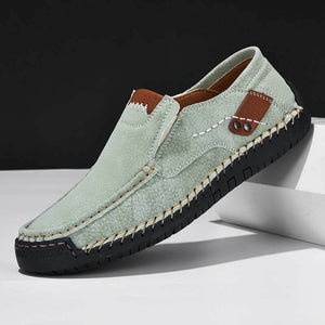 Frühling Herren Casual Outdoor Echtleder Handgefertigte Loafer Schuhe